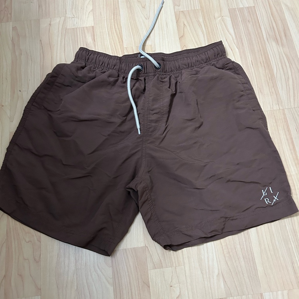 Zumiez Brown Athletic Shorts with Elastic Waistband